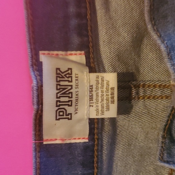 Pink By Victoria's Secret Blue Jean Shorts. Size 2. Medium Blue. Gently Worn - Picture 6 of 7
